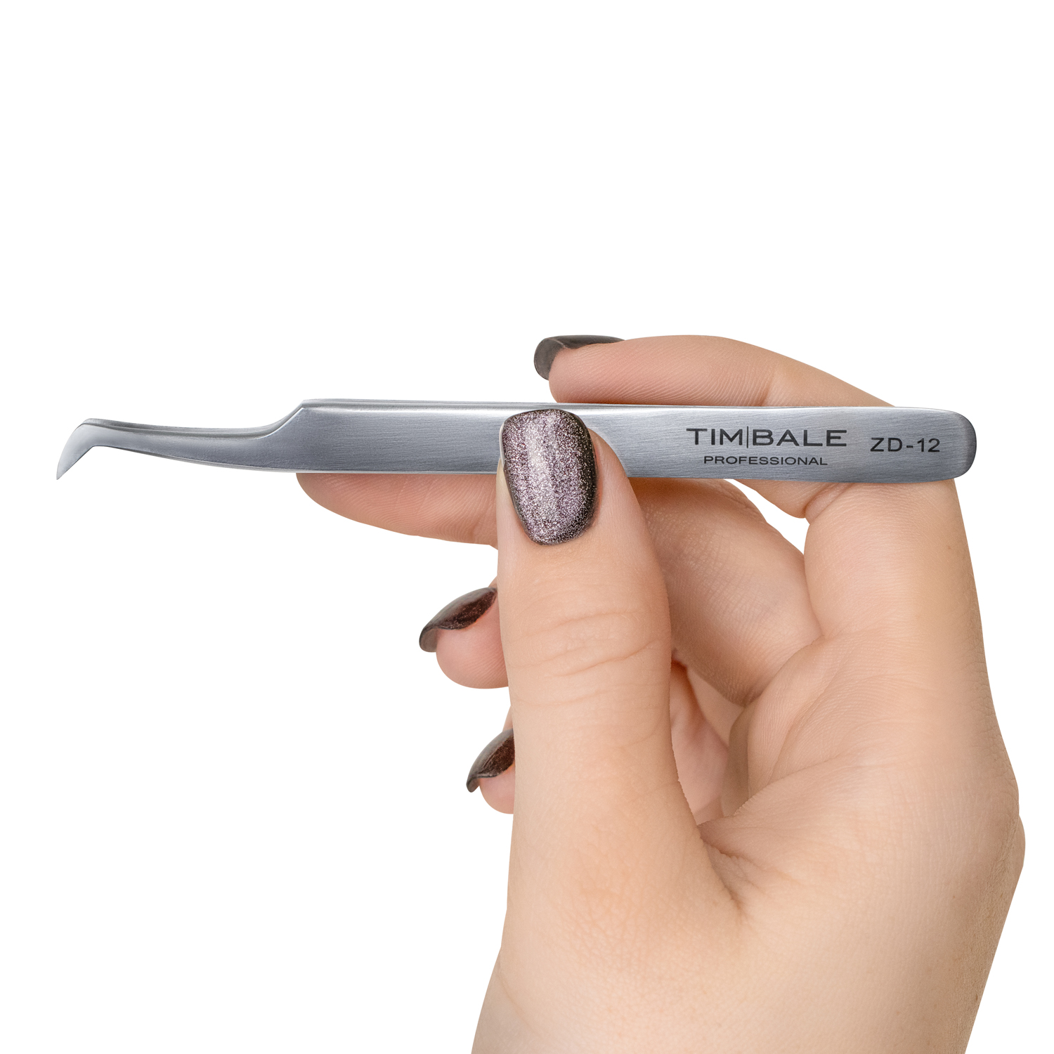 Пинцет для наращивания ресниц TimBale ZD-12